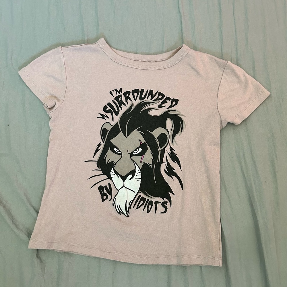 Disney Scar Graphic T-Shirt - Light Pink